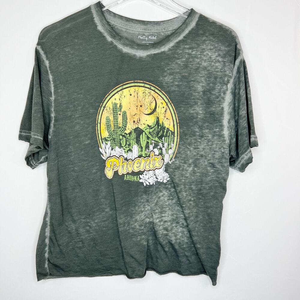 Pretty Rebel | Gray Burnout With Phoenix Arizona Graphic Size Medium